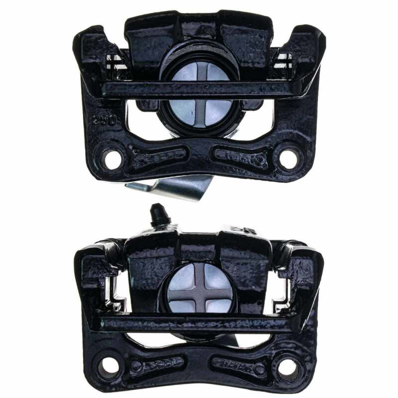 PSB Black Calipers - Power Stop 09-14 Acura TSX Rear Black Caliper - Pair w/Bracket