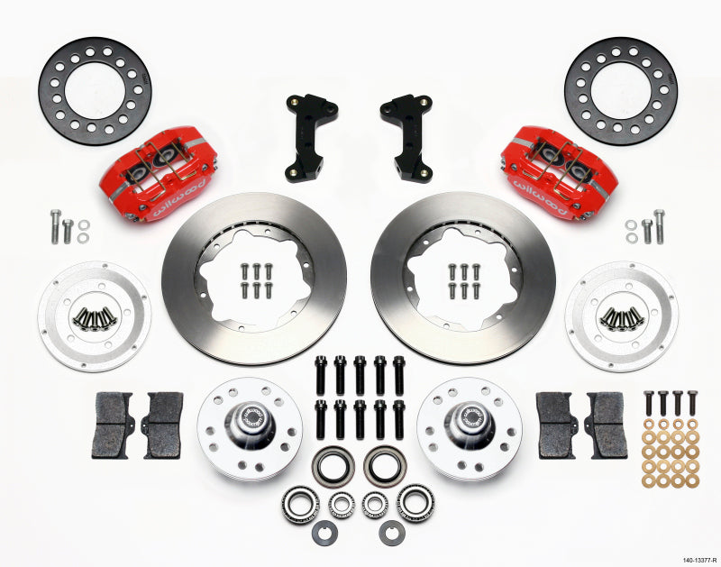 WIL Dynapro Brake Kit - Wilwood Dynapro Dust-Boot Front Kit 11.00in Red 74-80 Pinto/Mustang II Disc Spindle only