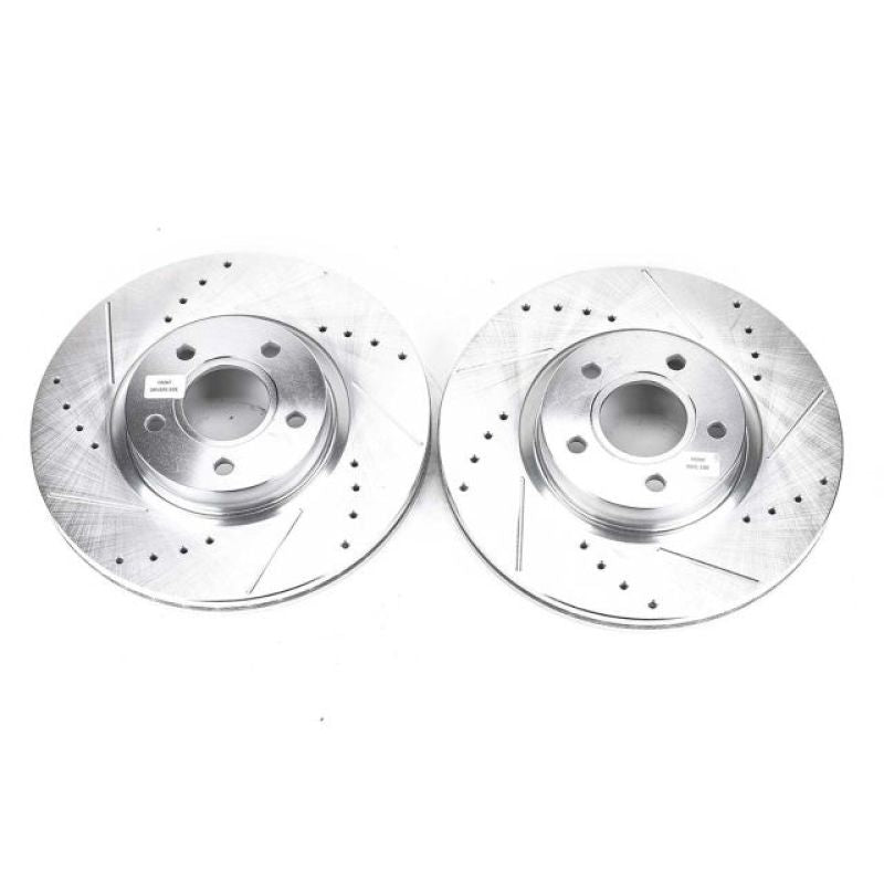 PSB Evolution Drill/Slot Rotor - Power Stop 13-18 Ford C-Max Front Evolution Drilled & Slotted Rotors - Pair