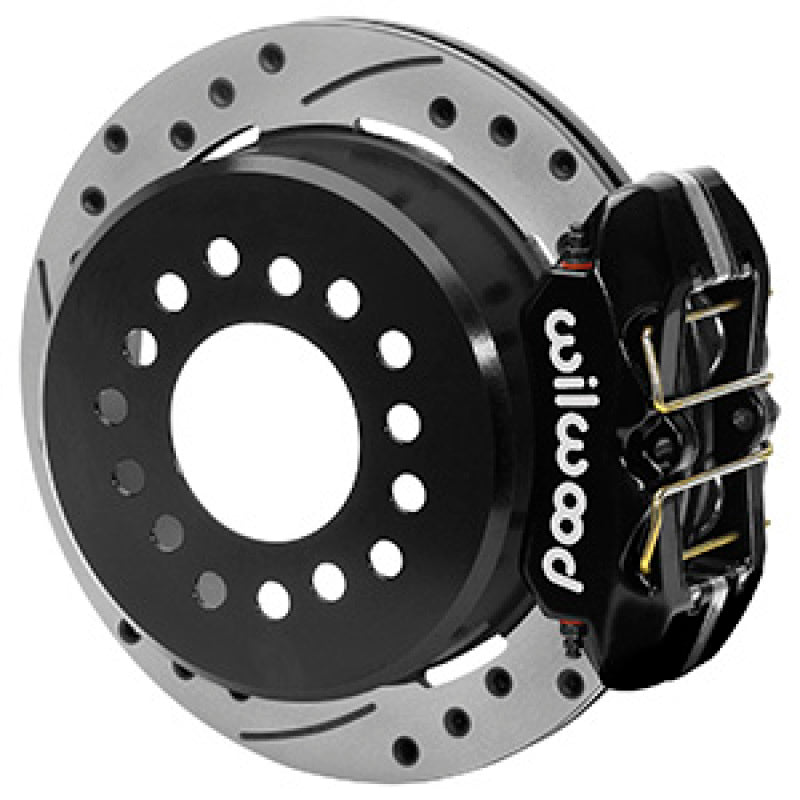 WIL Dynapro Brake Kit - Wilwood Ford Explorer 8.8in Rear Axle Dynapro Disc Brake Kit 11in Drilled/Slotted Rotor -Blk Caliper