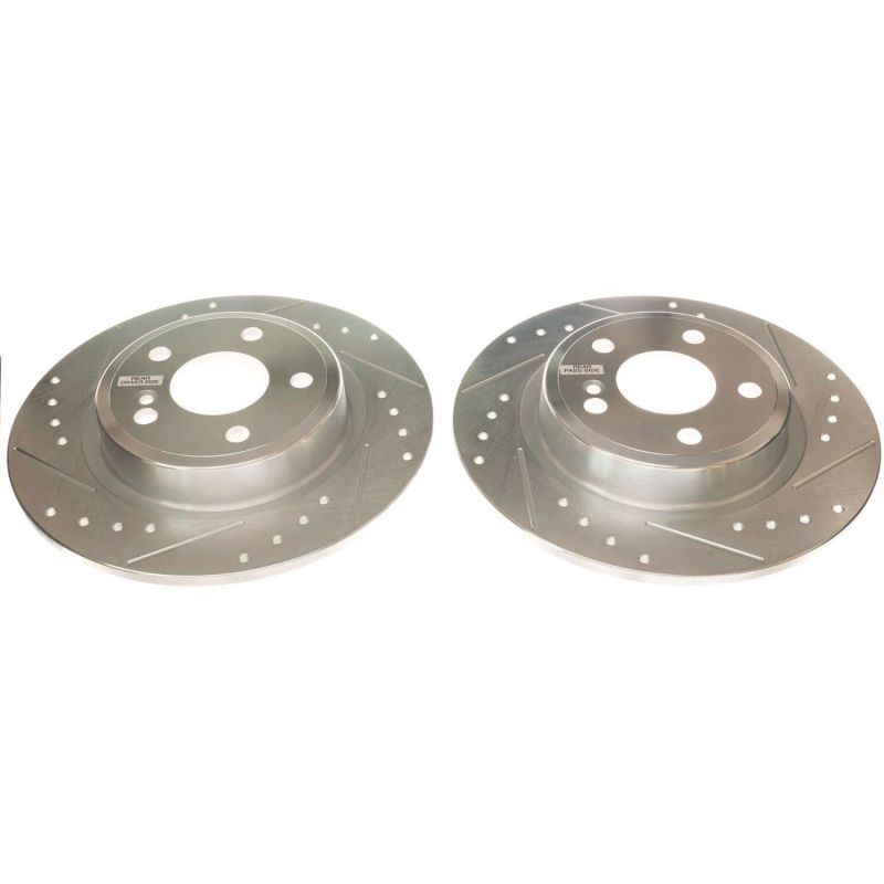 PSB Evolution Drill/Slot Rotor - Power Stop 17-19 Infiniti QX30 Rear Evolution Drilled & Slotted Rotors - Pair