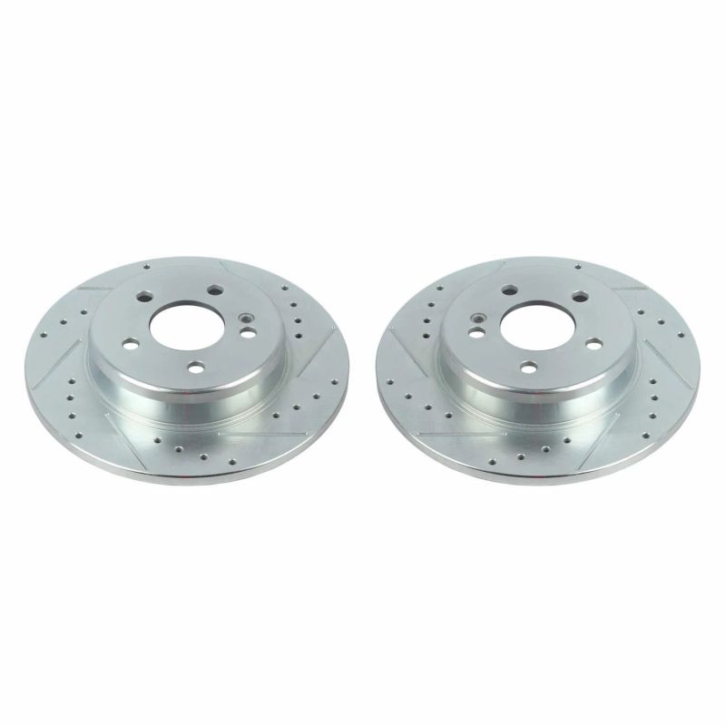 PSB Evolution Drill/Slot Rotor - Power Stop 17-18 Mercedes-Benz C300 Rear Evolution Drilled & Slotted Rotors - Pair
