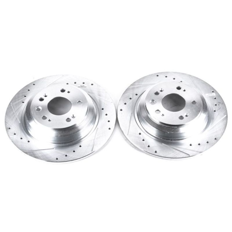 PSB Evolution Drill/Slot Rotor - Power Stop 09-14 Acura TL Rear Evolution Drilled & Slotted Rotors - Pair