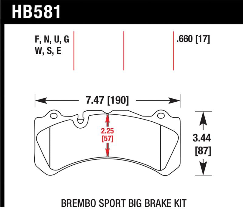 HAWK DTC-60 Brake Pad Sets - Hawk Brembo Rear BBK DTC-60 Brake Pads