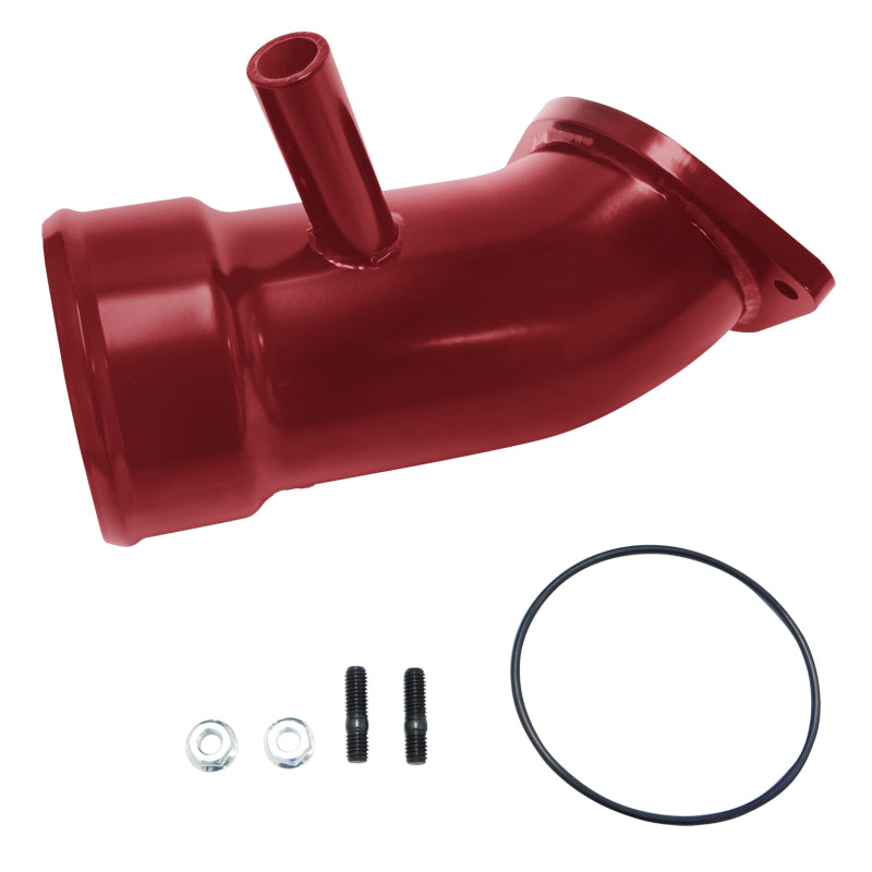 WCF Intake Horn - Wehrli 17-19 Chevrolet 6.6L L5P Duramax 3.5in Intake Horn w/PCV Port - WCFab Red