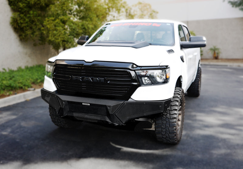 GOR Element Bumper - Go Rhino 19-24 Ram 1500 (Excl. Rebel/Warlock/TRX) Element Front Bumper w/Pwr Bar - Tex. Blk