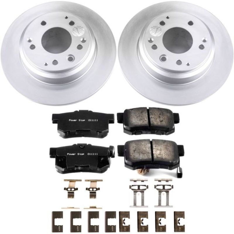 PSB Z17 Evolution Coated Kit - Power Stop 96-98 Acura RL Rear Z17 Evolution Geomet Coated Brake Kit