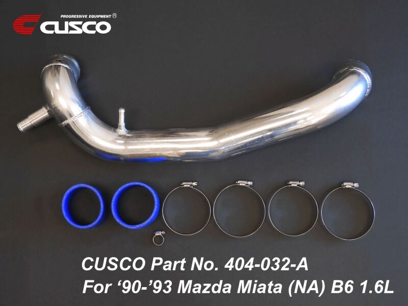 CUS Intake Pipes - Cusco 90-95 Mazda Miata (NA6 - 1.6L Only) 61.0mm ID Intake Pipe Kit - Polished Aluminum