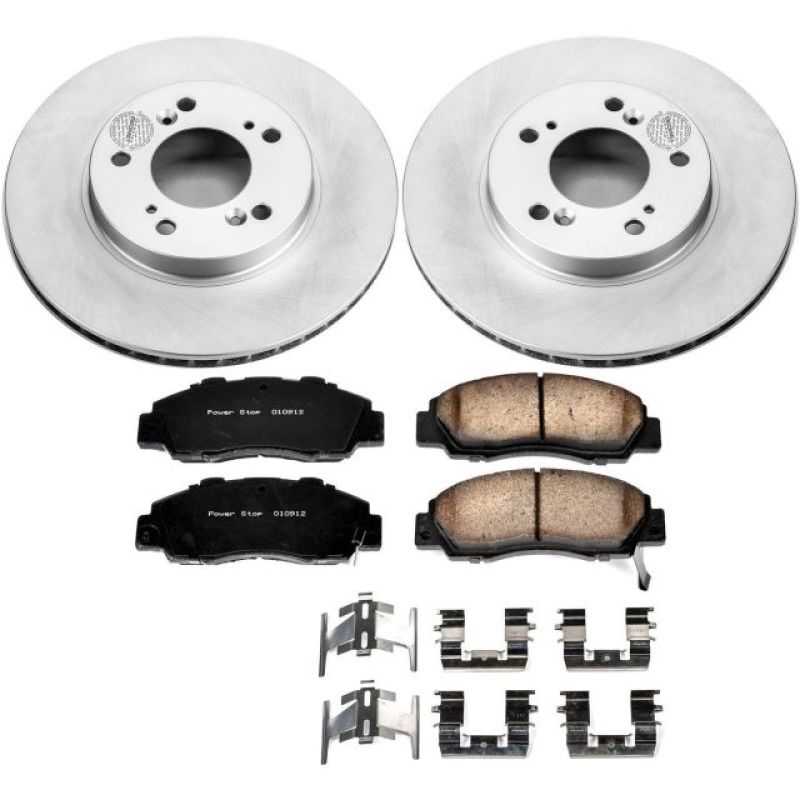 PSB Z17 Evolution Coated Kit - Power Stop 97-01 Acura Integra Front Z17 Evolution Geomet Coated Brake Kit