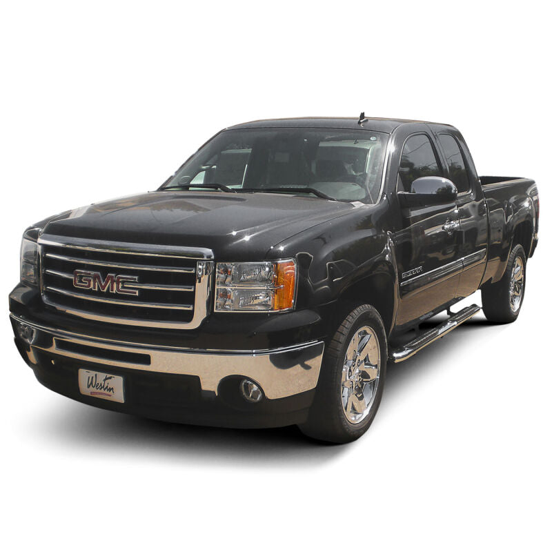 WES Nerf Bars - PRO TRAXX 5 - Westin 2014-2018 Chevrolet/GMC Silverado Sierra 1500 Dbl Cab PRO TRAXX 5 Oval Nerf Step Bars - SS