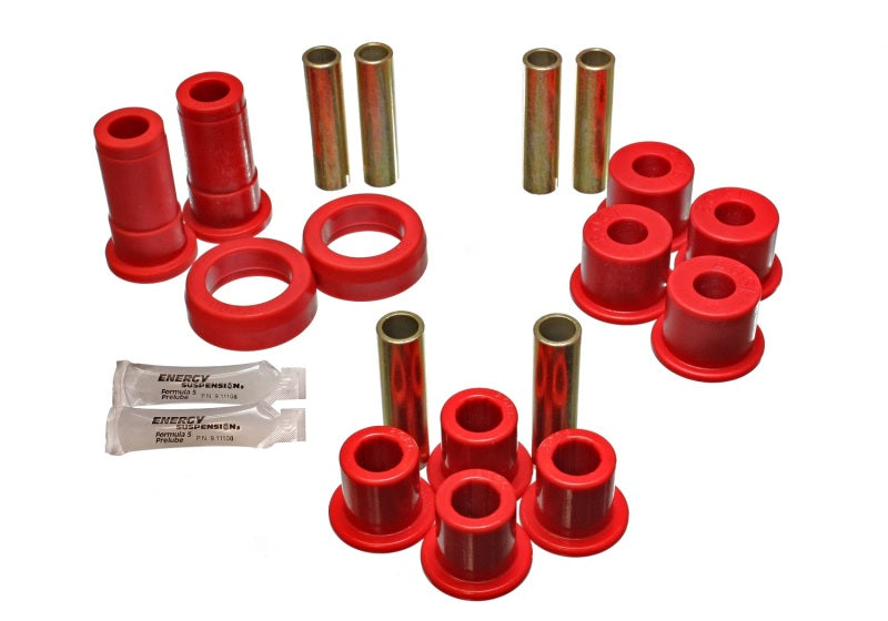 ES Spring/Shackle Bush - Red - Energy Suspension 91-94 Ford Explorer/Bronco II 2WD/4WD Red Rear Leaf Spring Bushing Set