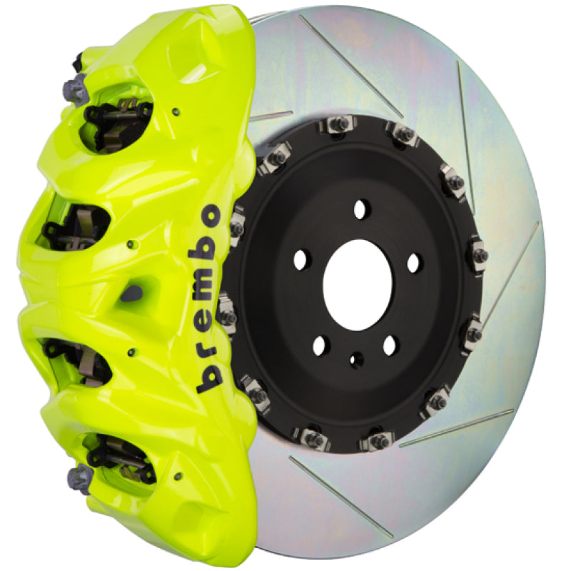 BRB Big Brake Kits - Brembo 05-13 Range Rover Sport Fr GT BBK 8Pis Cast 412x38 2pc Rotor Slotted Type1-Fluo. Yellow