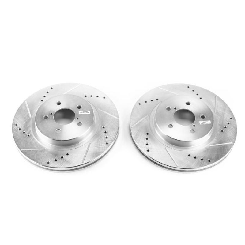 PSB Evolution Drill/Slot Rotor - Power Stop 2019 Subaru Crosstrek Front Evolution Drilled & Slotted Rotors - Pair