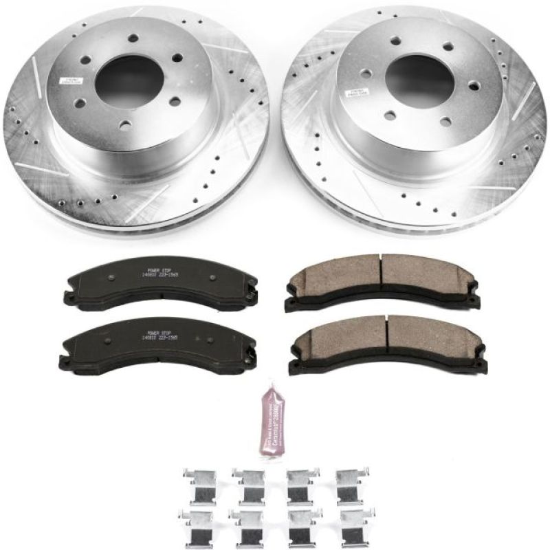 PSB Evolution Drill/Slot Rotor - Power Stop 16-22 Nissan Titan XD Front Z23 Evolution Brake Kit