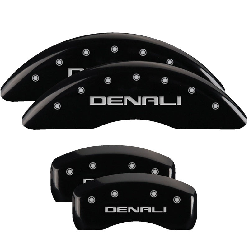 MGP Caliper Covers 4 Logo - MGP 4 Caliper Covers Engraved Front & Rear Denali Black finish silver ch