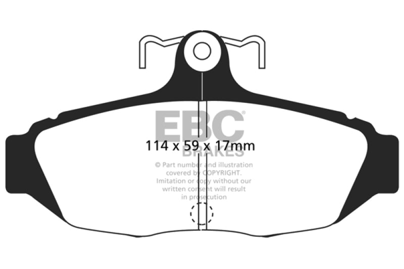 EBC Redstuff Brake Pad Sets - EBC 87-93 Ford Mustang 5.0 Redstuff Rear Brake Pads