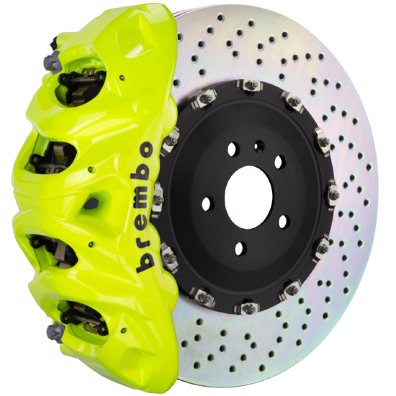BRB Big Brake Kits - Brembo 25+ BMW X3 M50 xDrive (G45) Front GT BBK 8 Piston Cast 412x38 2pc Rotor Drilled- Fluo. Yellow