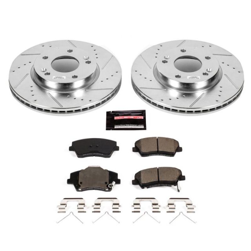 PSB Z23 Evolution Kit - Power Stop 17-19 Hyundai Elantra Front Z23 Evolution Sport Brake Kit