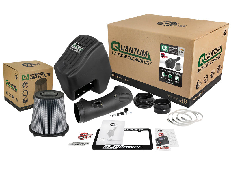 AFE Quantum Intakes - aFe Quantum Pro DRY S Cold Air Intake System 11-16 Ford Powerstroke V8-6.7L - Dry
