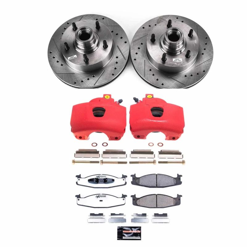 PSB Z36 Truck & Tow Kit - Power Stop 94-02 Ford E-150 Econoline Club Wagon Front Z36 Truck & Tow Kit w/Cals