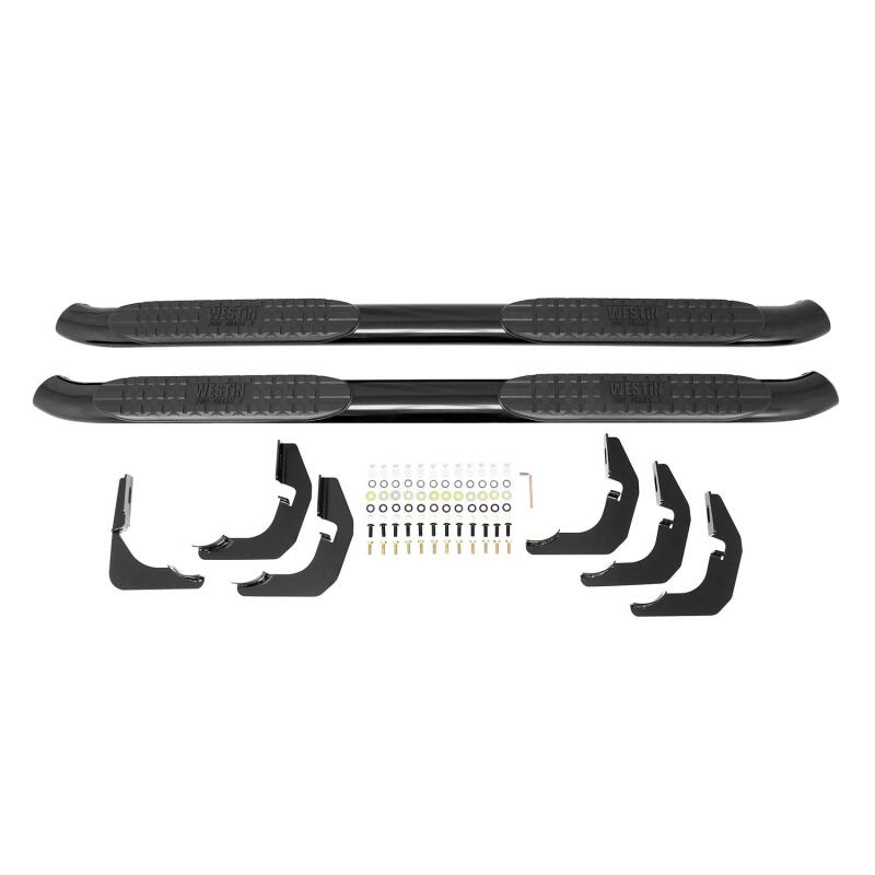 WES Nerf Bars - PRO TRAXX 4 - Westin 2007-2017 Jeep Wrangler 2dr PRO TRAXX 4 Oval Nerf Step Bars - Black Wrinkle