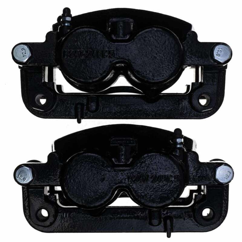 PSB Black Calipers - Power Stop 08-20 Cadillac Escalade Front Black Caliper - Pair w/Bracket