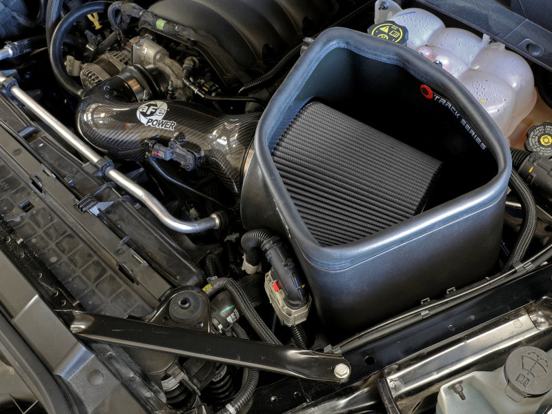 AFE Track Series Intake - aFe 19-21 GM Trucks 5.3L/6.2L Track Series Carbon Fiber Cold Air Intake System W/ Pro Dry S Filters