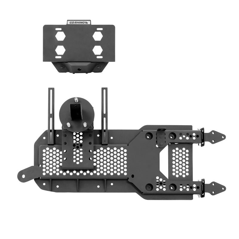 GOR Spare Tire Carriers - Go Rhino 08-22 Jeep Wrangler JL/JLU Body Mount Spare Tire Carrier - Tex. Blk