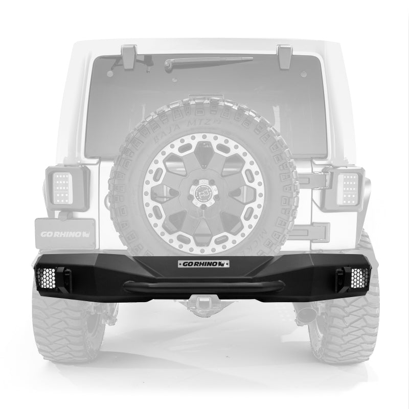 GOR Rockline Bumper - Go Rhino 07-18 Jeep Wrangler JK/JKU Rockline Rear Stubby Bumper