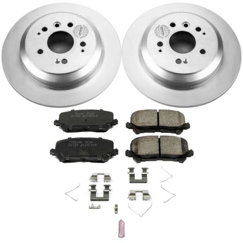 PSB Z17 Evolution Coated Kit - Power Stop 16-19 Honda Pilot Rear Z17 Evolution Geomet Coated Brake Kit