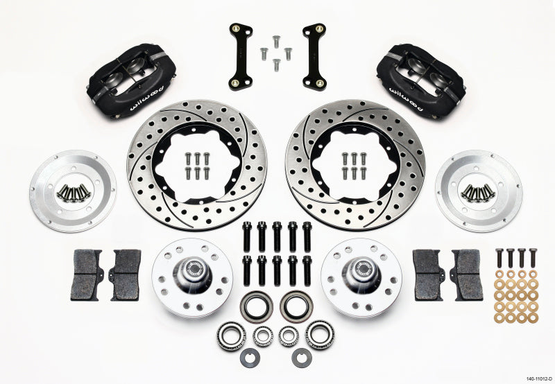 WIL Dynalite Brake Kit - Wilwood Forged Dynalite Front Kit 11.00in Drilled 82-92 Camaro//Firebird