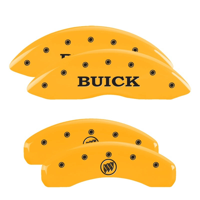 MGP Caliper Covers 4 Logo - MGP 4 Caliper Covers Engraved Front Buick Rear Yellow Finish Black Char 2007 Buick Lucerne