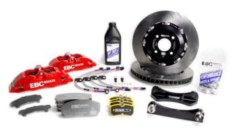 EBC Big Brake Kits - EBC Racing 01-09 Porsche 911 (996/997) Red Apollo-6 Calipers 355mm Rotors Front Big Brake Kit
