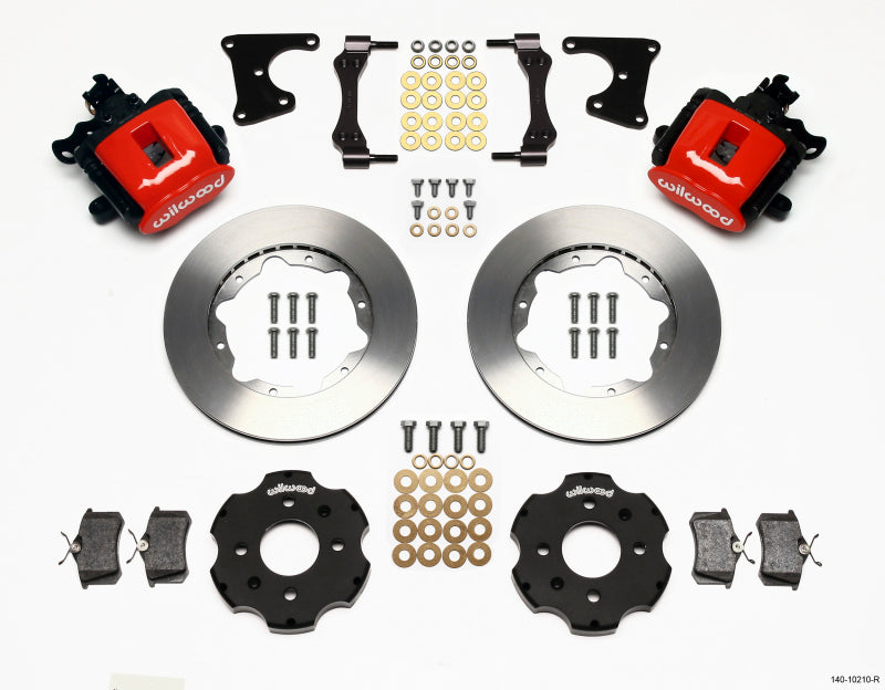 WIL Parking Brake Brake Kit - Wilwood Combination Parking Brake Rear Kit 11.00in Red Civic / Integra Drum 2.71 Hub Offset