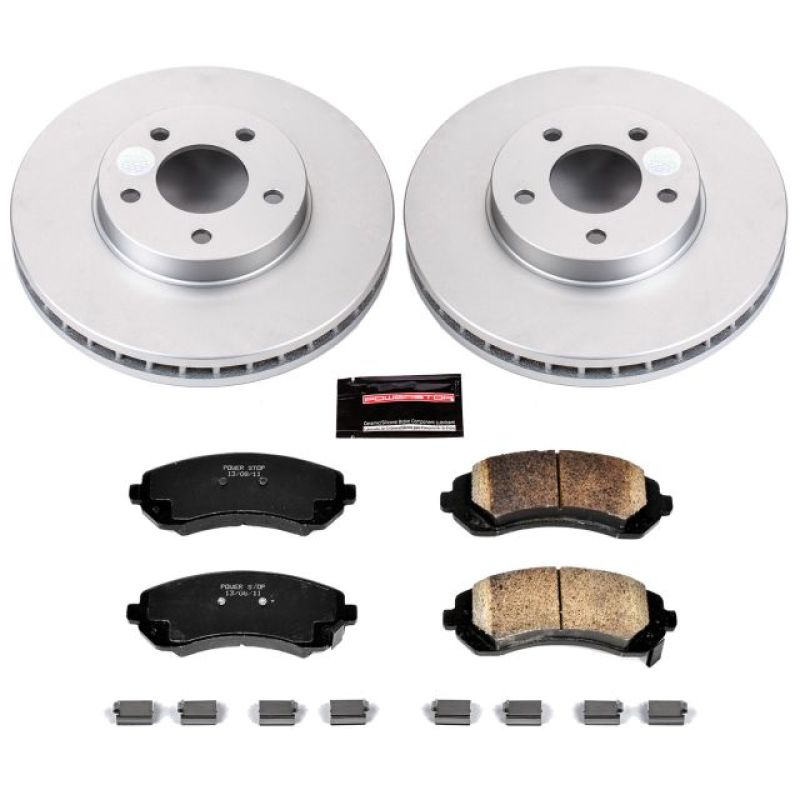 PSB Z17 Evolution Coated Kit - Power Stop 02-06 Buick Rendezvous Front Z17 Evolution Geomet Coated Brake Kit