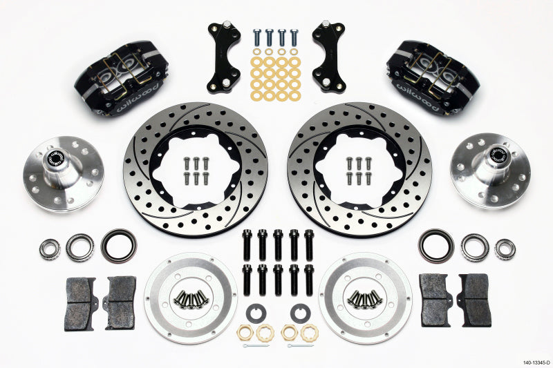 WIL Dynapro Brake Kit - Wilwood Dynapro Dust-Boot Front Kit 11.00in Drilled WWE ProSpindle