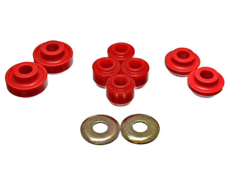 ES Strut Bushings - Red - Energy Suspension 86-95 Ford Taurus Red Front Strut Rod Bushing Set