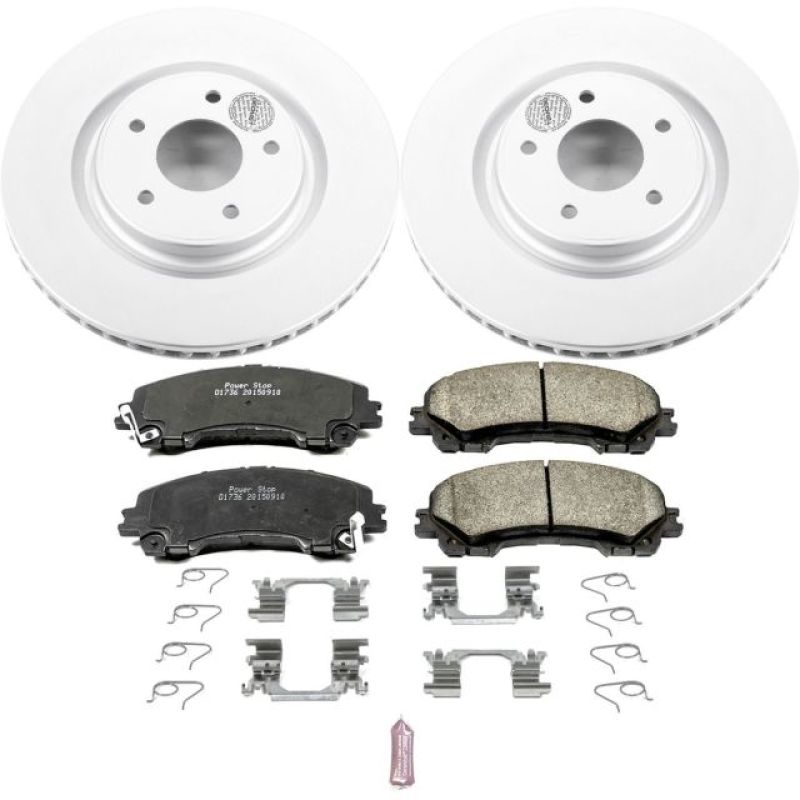 PSB Z17 Evolution Coated Kit - Power Stop 14-19 Nissan Rogue Front Z17 Evolution Geomet Coated Brake Kit