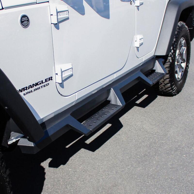 WES Nerf Bars - HDX Drop - Westin/HDX 07-17 Jeep Wrangler Unlimited Drop Nerf Step Bars - Textured Black