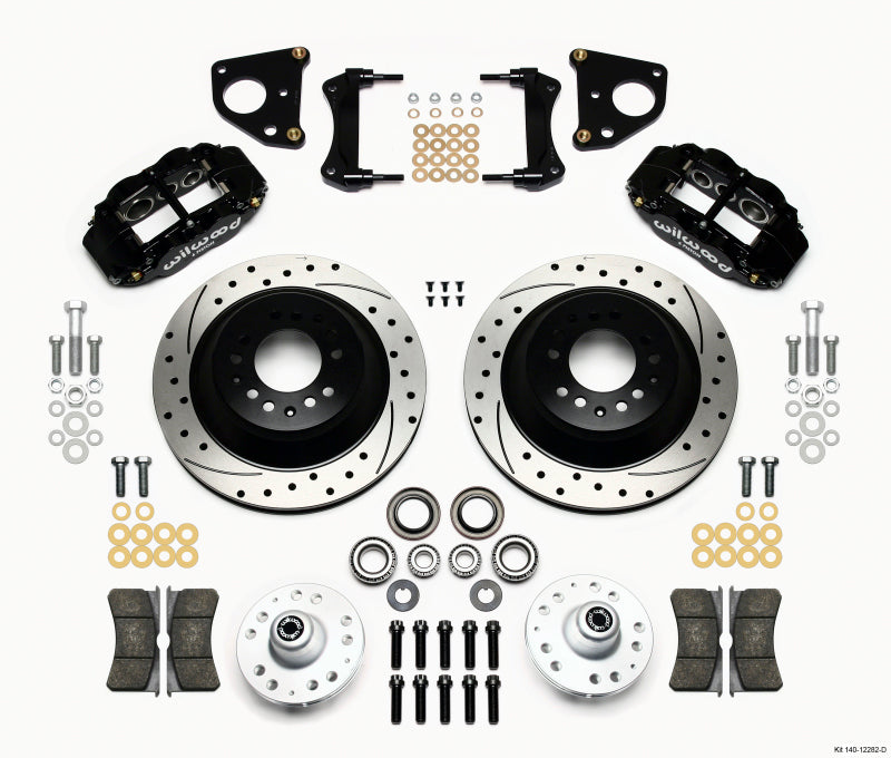 WIL Superlite Brake Kit - Wilwood Narrow Superlite 6R Front Hub & 1PC Rtr Kit 12.88in Drilled 62-72 CDP B & E Body-Drum