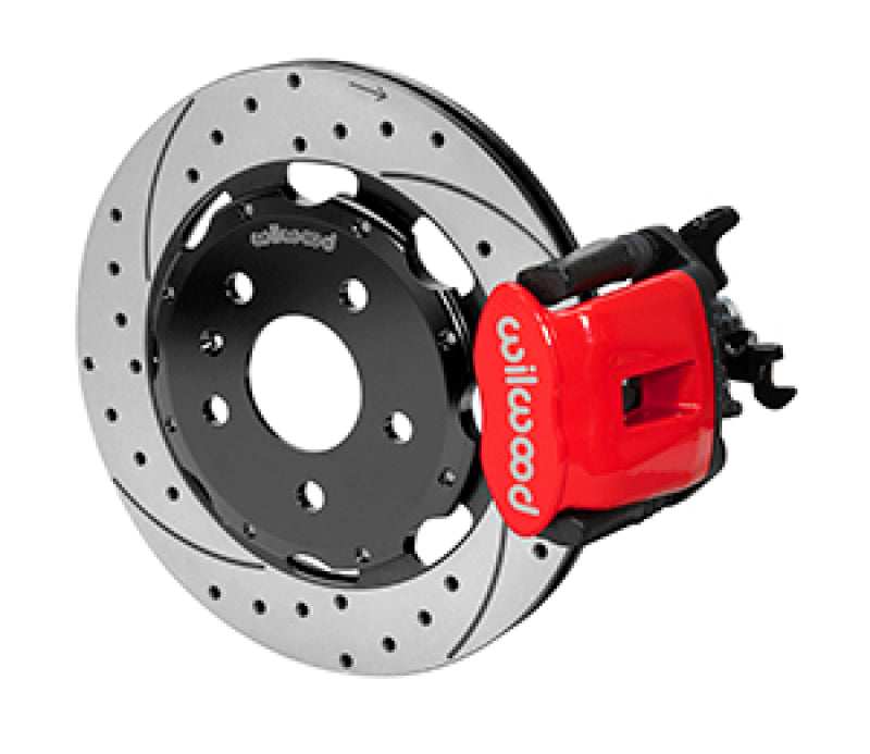 WIL Parking Brake Brake Kit - Wilwood 03-08 Audi A4 Caliper-Combination Parking Brake Rear 12.19 Rotor - Red