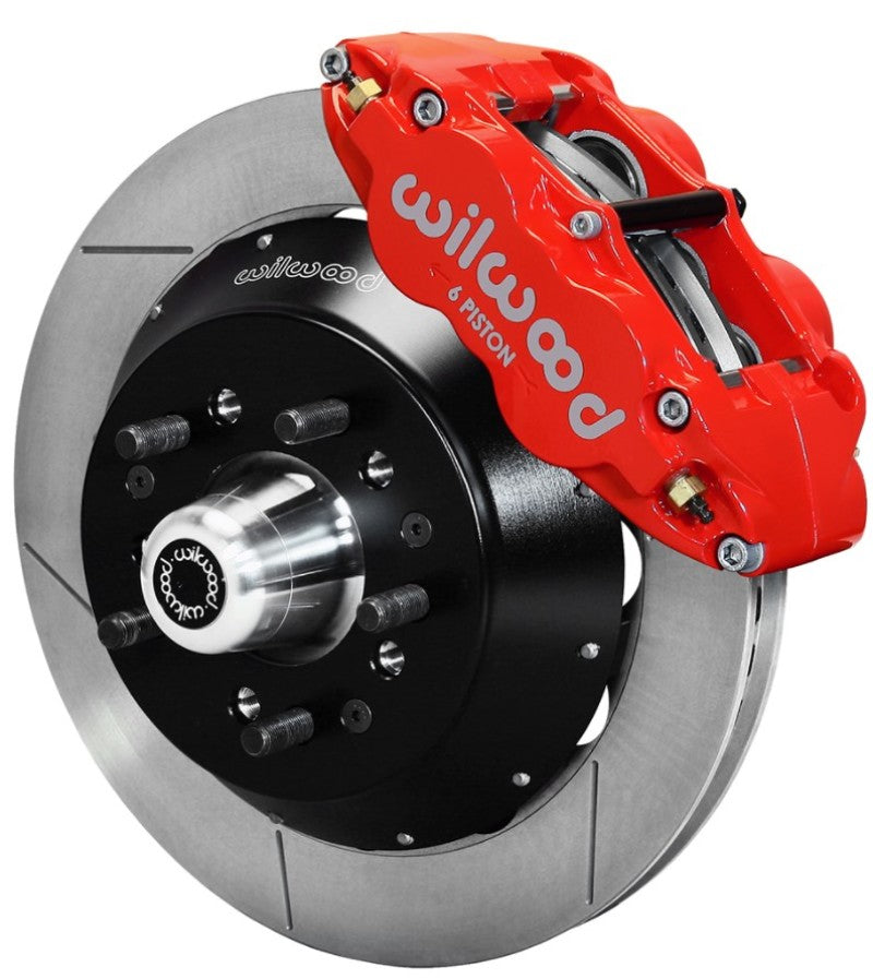 WIL Superlite Brake Kit - Wilwood Narrow Superlite 6R Dust-Seal Big Brake Front Brake Kit 14in. Red With Wilwood Pro Spindle