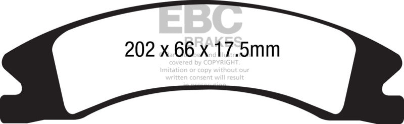 EBC Greenstuff Brake Pad Sets - EBC 15+ Cadillac Escalade Ext/Esv 6.2 2WD Greenstuff Front Brake Pads