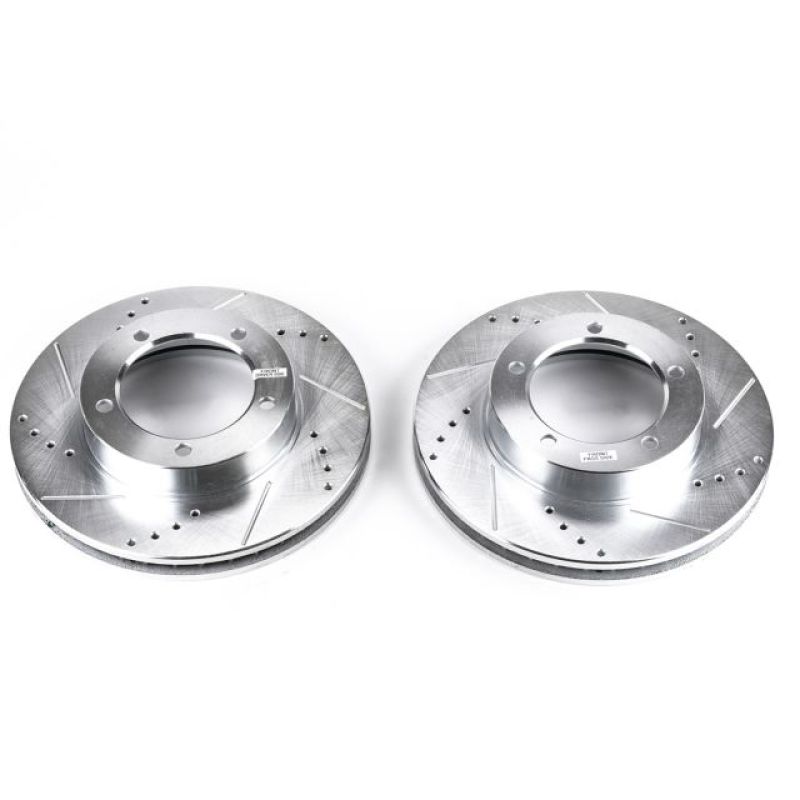 PSB Evolution Drill/Slot Rotor - Power Stop 98-07 Lexus LX470 Front Evolution Drilled & Slotted Rotors - Pair