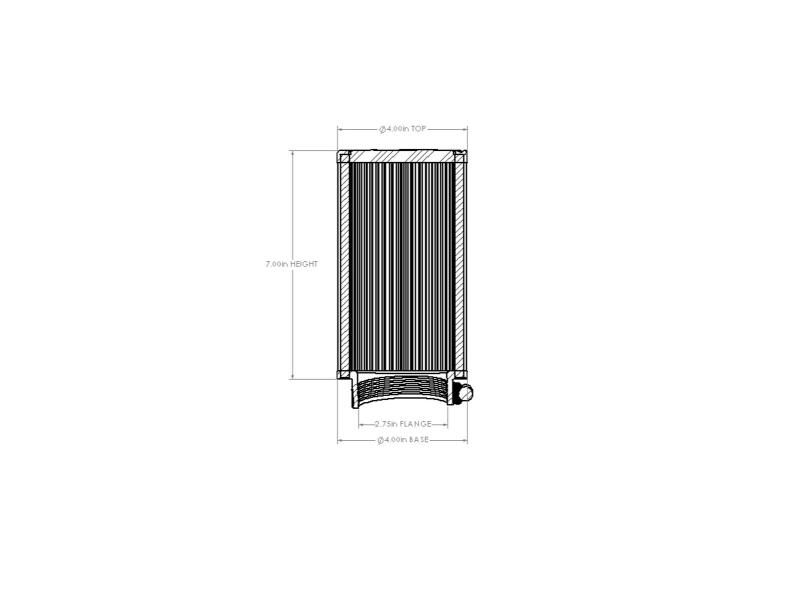 AFE Universal D2 Dura Dry Air Filter - aFe Magnum FORCE Intake Replacement Air Filter w/ D2 Dura-Dry 2-3/4in Fx4in Bx4in Tx7in Hx10 Deg