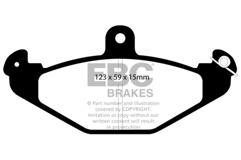 EBC Yellowstuff Brake Pad Sets - EBC 92-00 Dodge Viper 8.0 Yellowstuff Rear Brake Pads