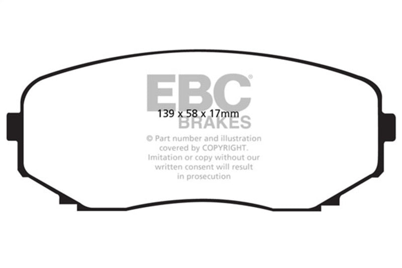 EBC Greenstuff Brake Pad Sets - EBC 16-23 Mazda CX-9 2.5T Greenstuff Front Brake Pads