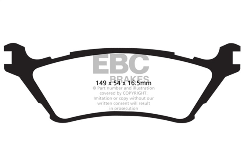 EBC Greenstuff Brake Pad Sets - EBC 15+ Ford F150 2.7 Twin Turbo (2WD) Greenstuff Rear Brake Pads