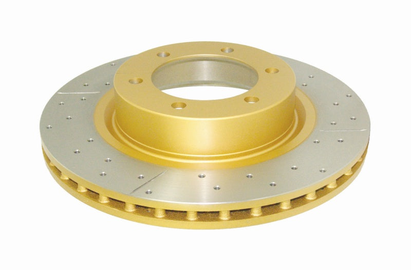 DBA Street Slot&Drill Rotors - DBA 09/02+ Toyota Landcruiser 17in Wheel Front Drilled & Slotted Street Series Rotor