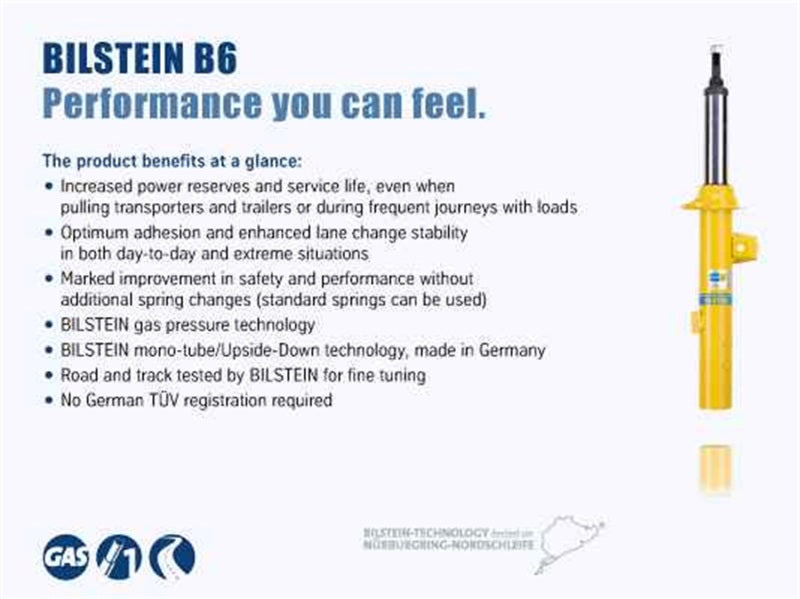 BIL B6 Series Shocks - Bilstein B6 15-17 Ford Mustang GT V6 Front Monotube Strut Assembly